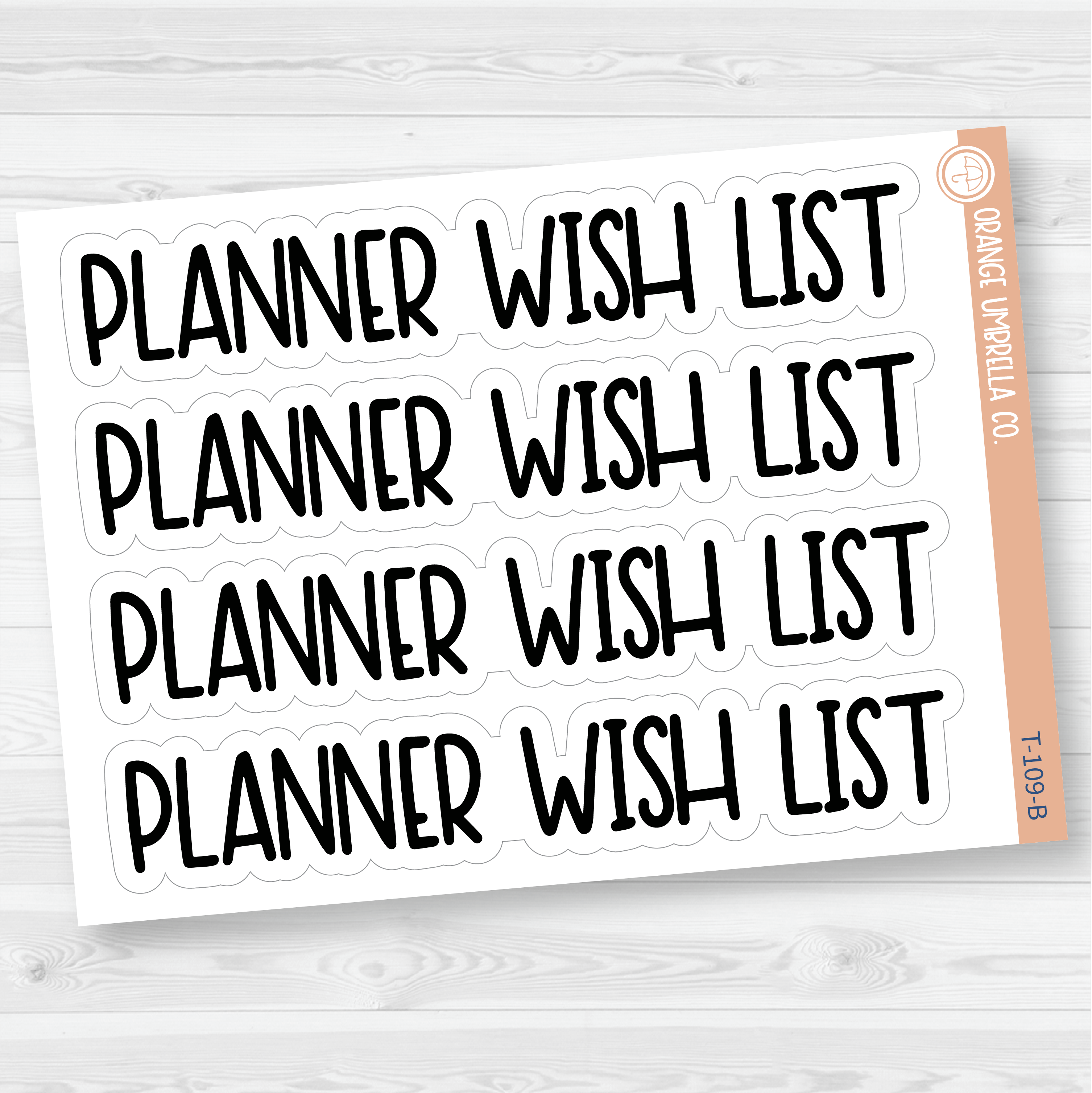 Hobby Dashboard Header Script Planner Stickers | F8 | T-105 - T-109
