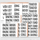 Budgeting Dashboard Header Script Planner Stickers | F8 | T-110-118-B