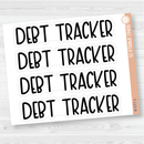 Budgeting Dashboard Header Script Planner Stickers | F8 | T-110-118-B