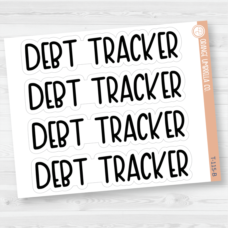 Budgeting Dashboard Header Script Planner Stickers | F8 | T-110-118-B