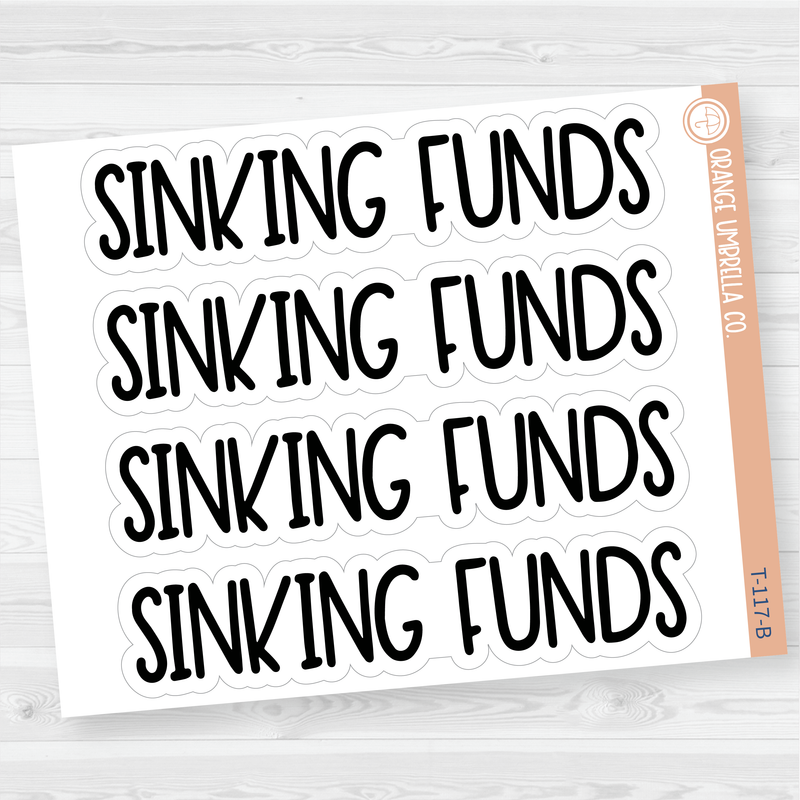 Budgeting Dashboard Header Script Planner Stickers | F8 | T-110-118-B