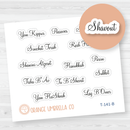 Jewish Holiday Script Planner Stickers | F4 | T-141-B