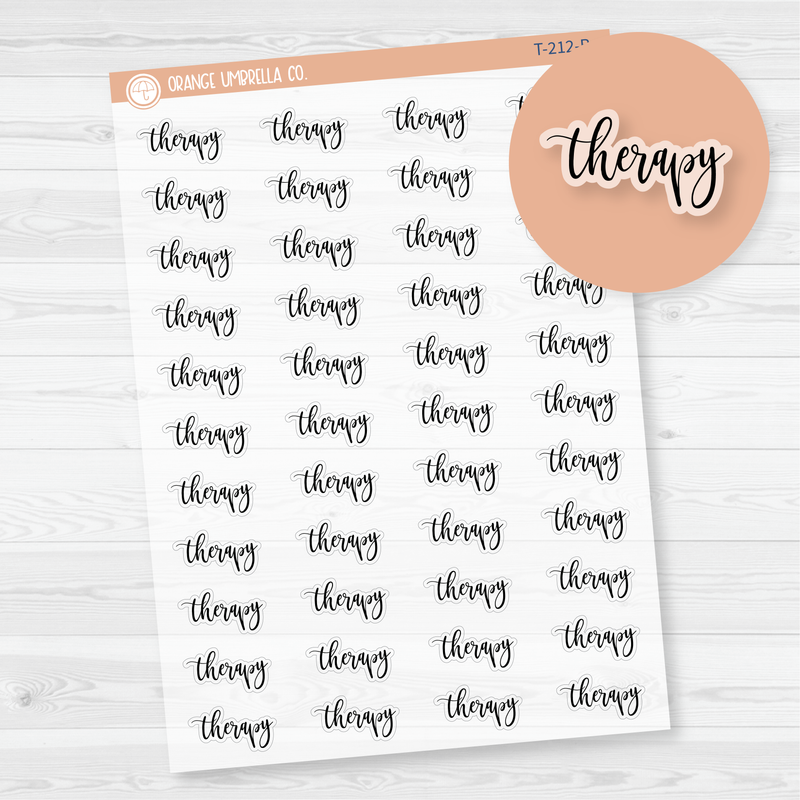 Therapy Script Planner Stickers | F2 Clear Matte | T-212-BCM