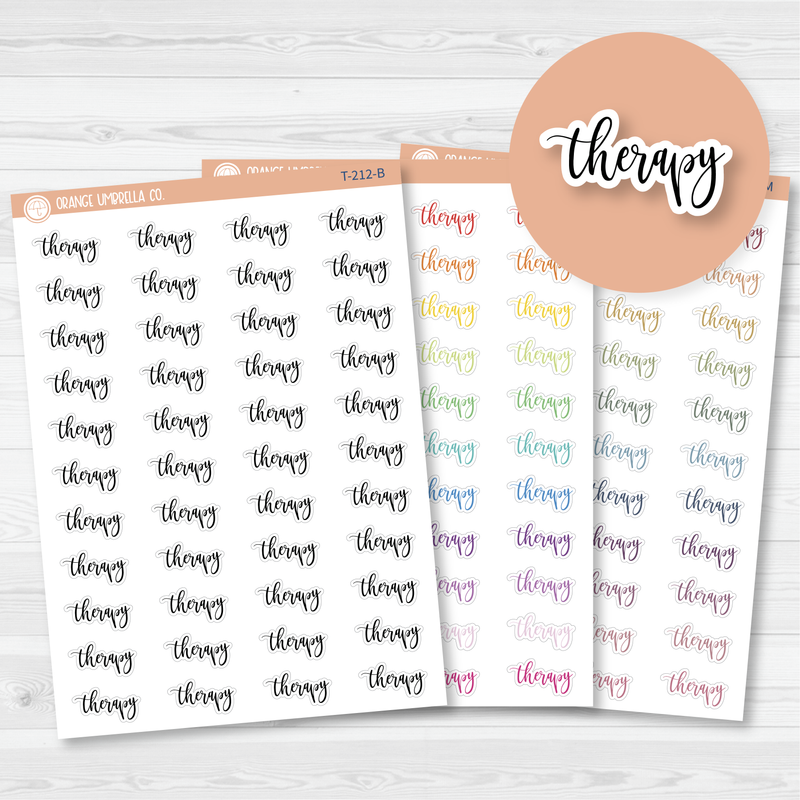 Therapy Script Planner Stickers | F2 | T-212 \ 944-038