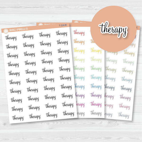 Therapy Script Planner Stickers | F4  | T-214