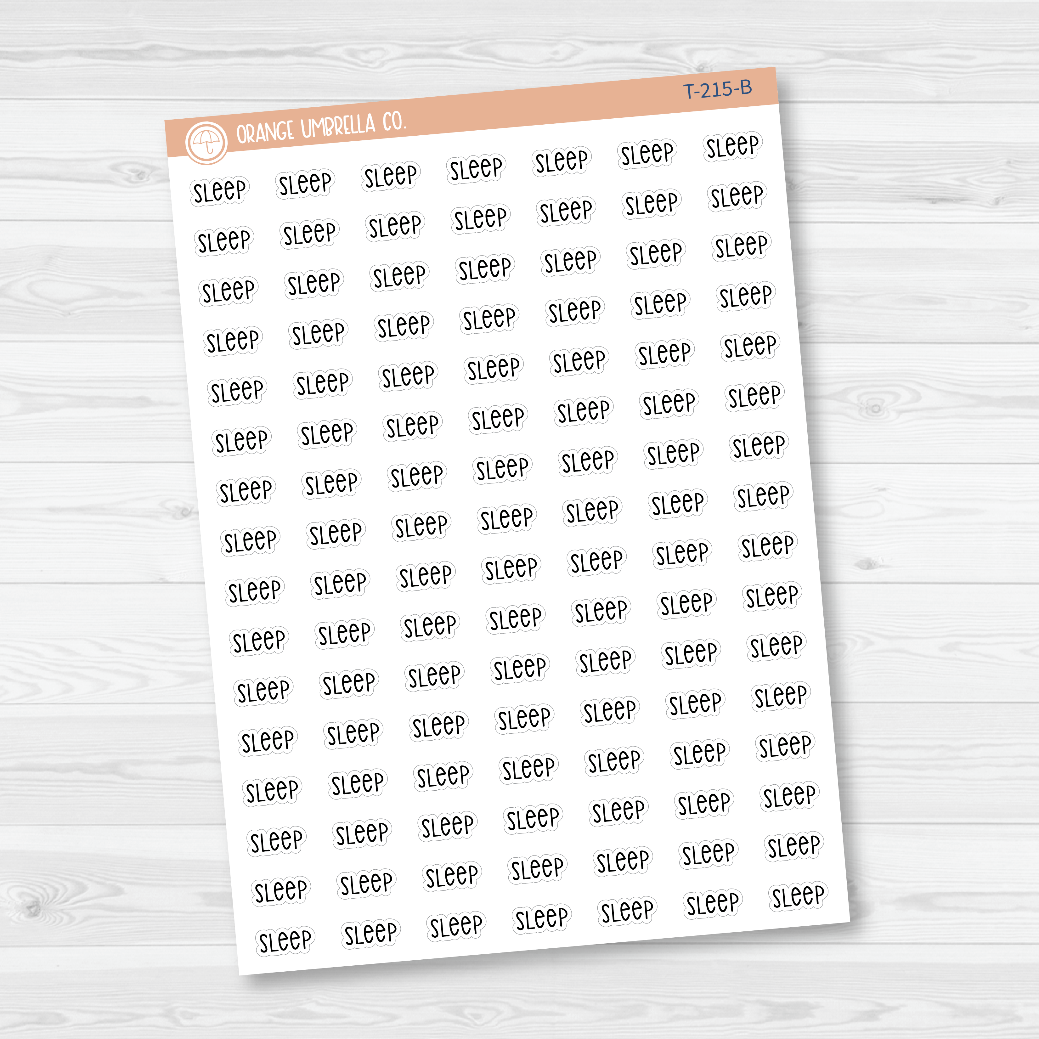 Sleep Script Planner Stickers | F3  | T-215
