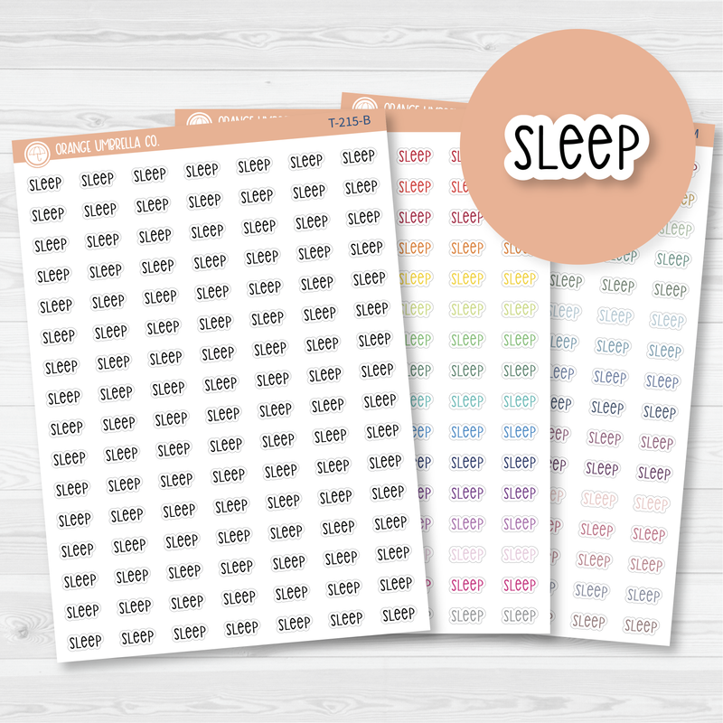 Sleep Script Planner Stickers | F3  | T-215