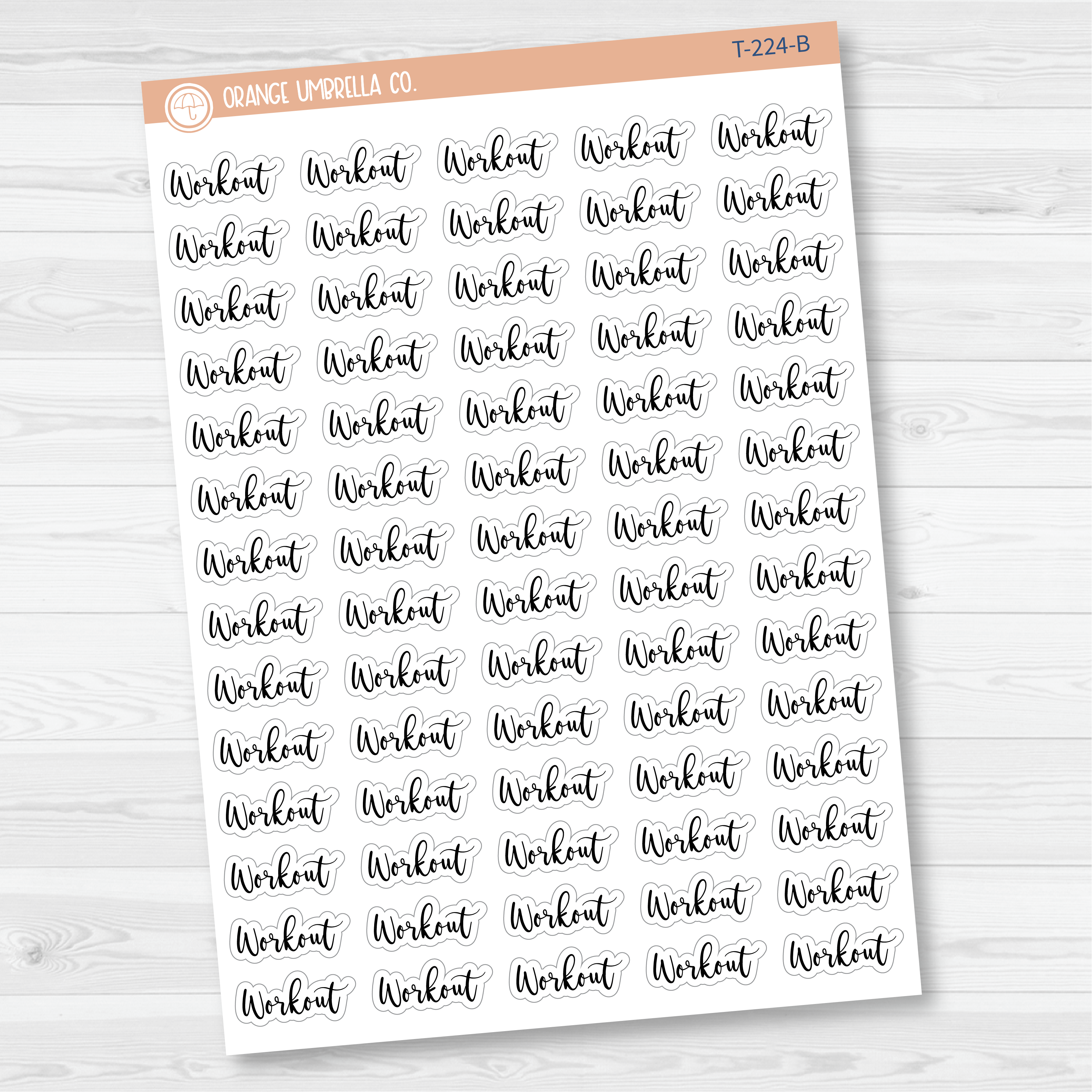 Workout Script Planner Stickers | F2 | T-224