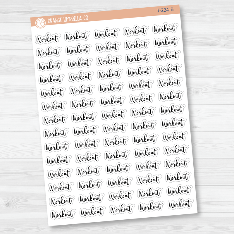 Workout Script Planner Stickers | F2 | T-224