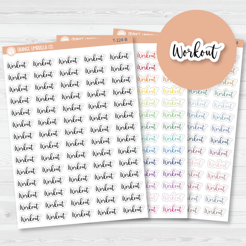 Workout Script Planner Stickers | F2 | T-224