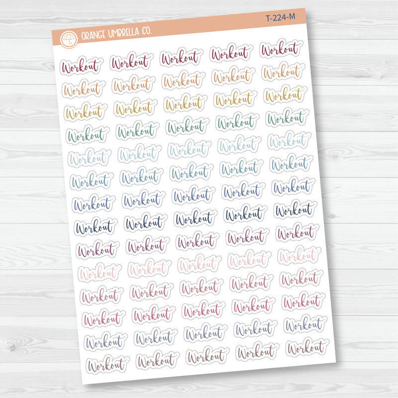 Workout Script Planner Stickers | F2 | T-224