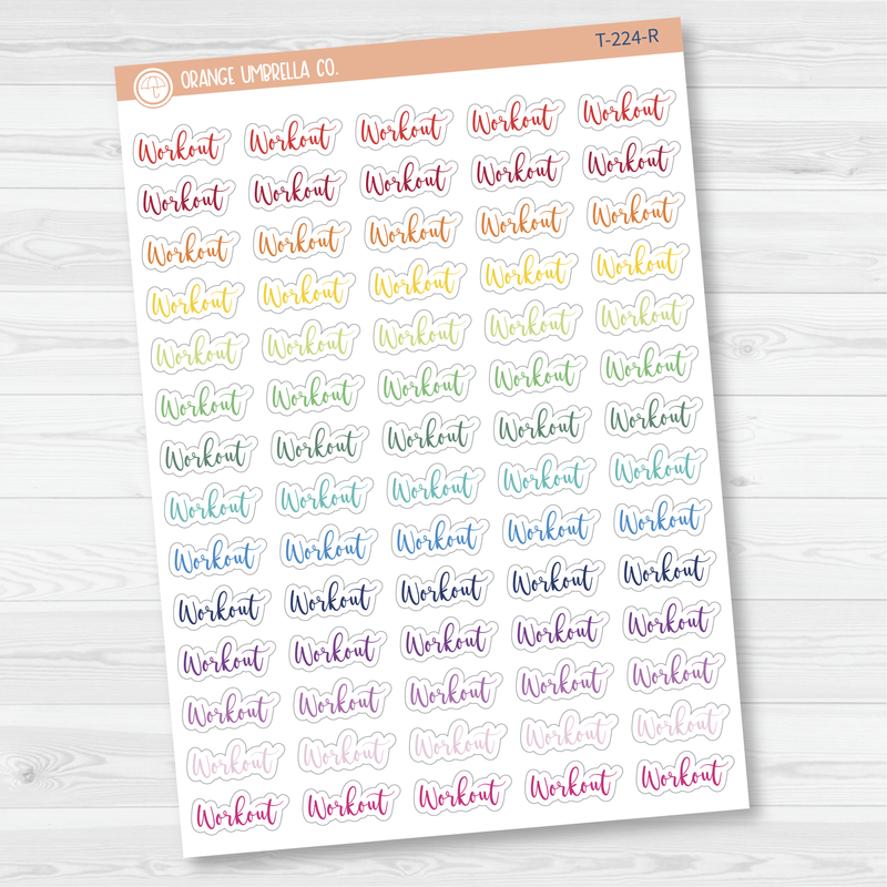 Workout Script Planner Stickers | F2 | T-224