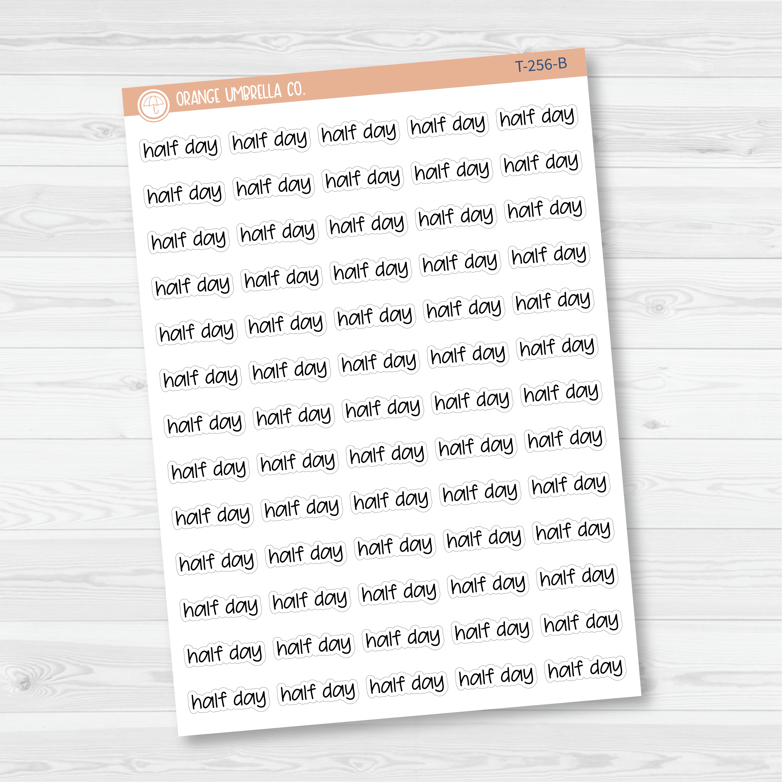 Half Day Jen Plans Script Planner Stickers | FJP | T-256