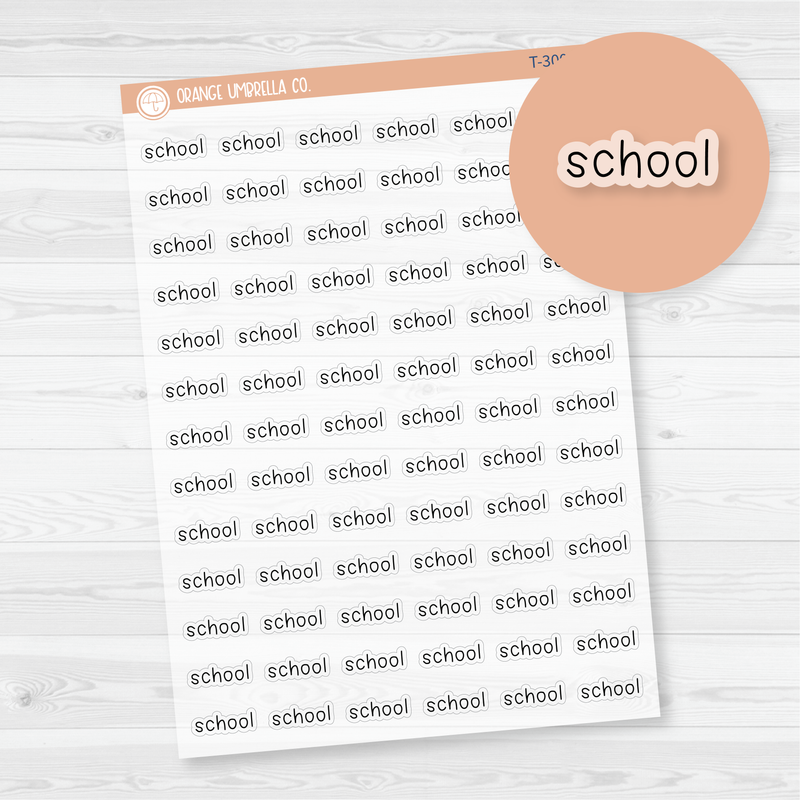 CLEARANCE | School Julie's Plans Script Planner Stickers | JF Clear Matte | T-300-BCM