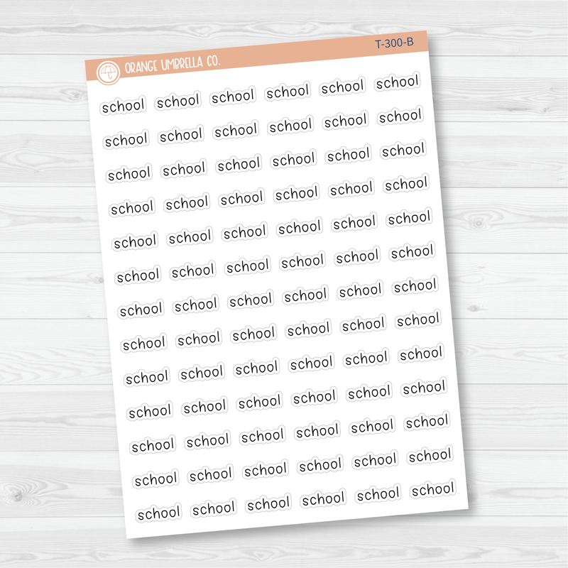 CLEARANCE | School Julie's Plans Script Planner Stickers | JF | T-300