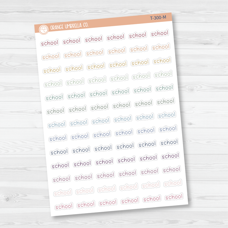 CLEARANCE | School Julie's Plans Script Planner Stickers | JF | T-300