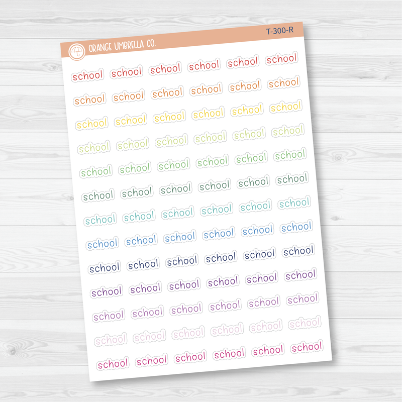 50% OFF -  CLEARANCE | School Julie's Plans Script Planner Stickers | JF | T-300