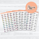 clear matte cleaning time planner stickers F18 transparent spray bottle icons for tracking chores and cleaning schedules
