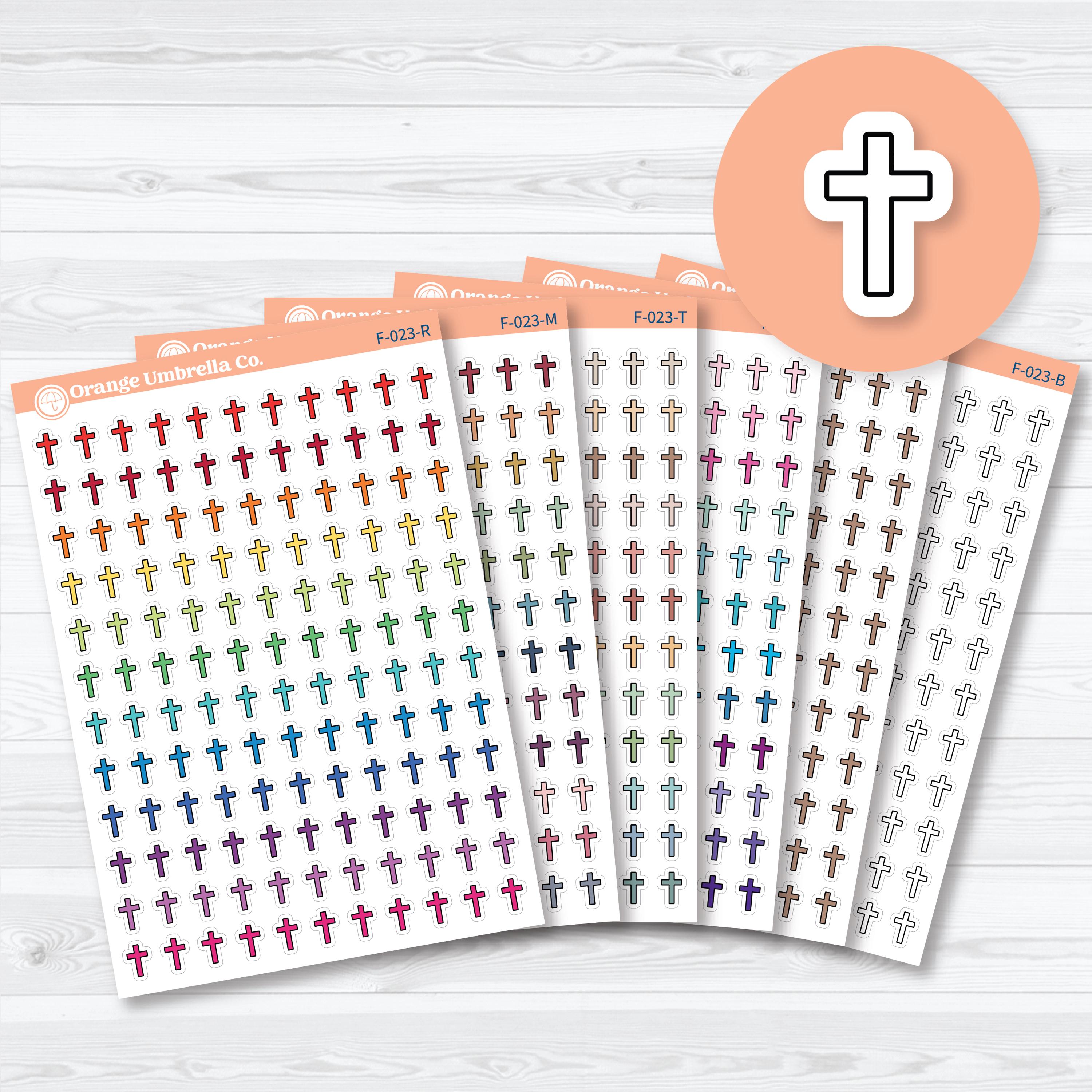 cross faith icon planner stickers for inductive bible study jesus gospel salvation scripture marking