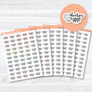 doctor appointment planner stickers F18 hand doodled stethoscope icons for tracking medical visits and health reminders
