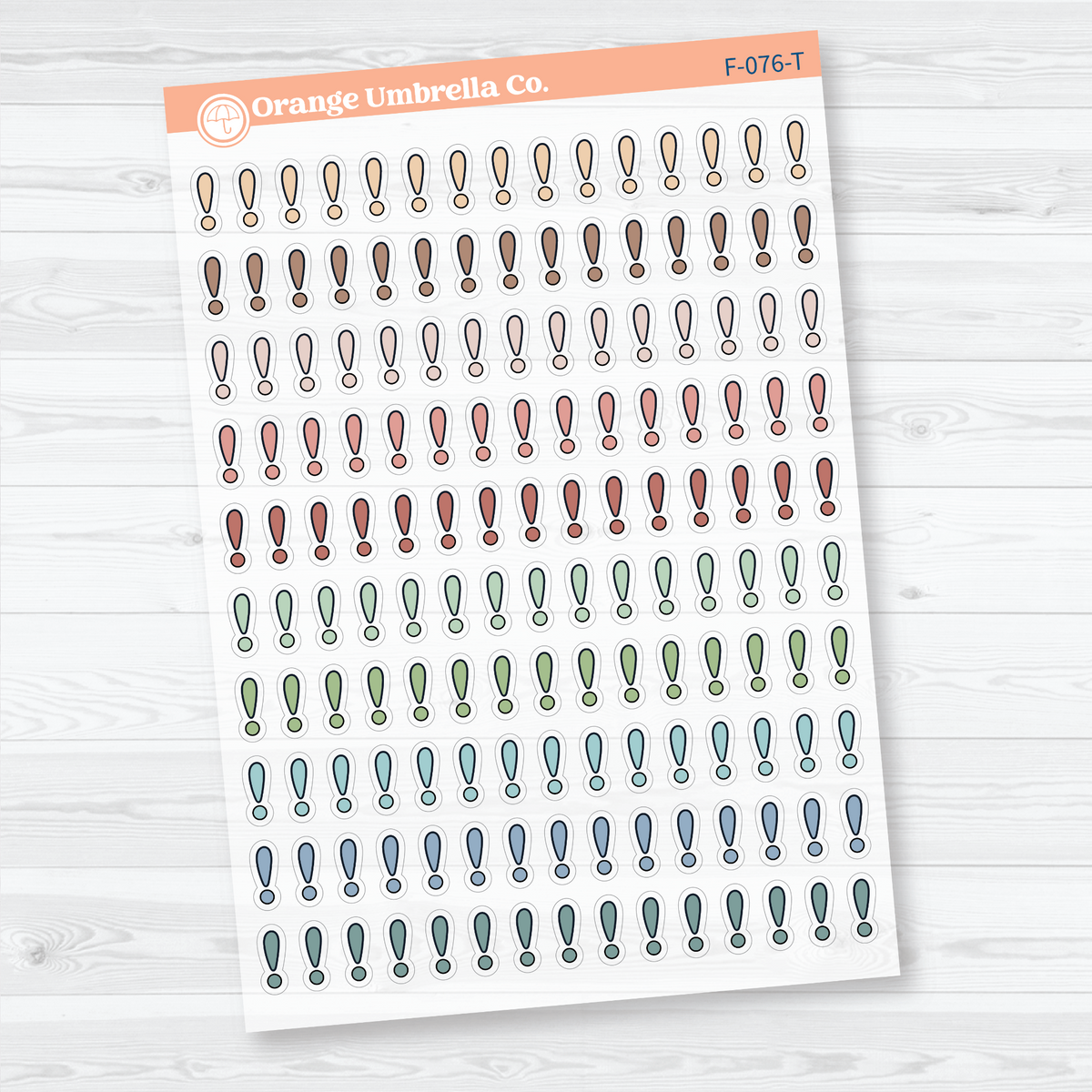 exclamation point faith bible study planner sticker sheet, F-076-TCM, TCM.
