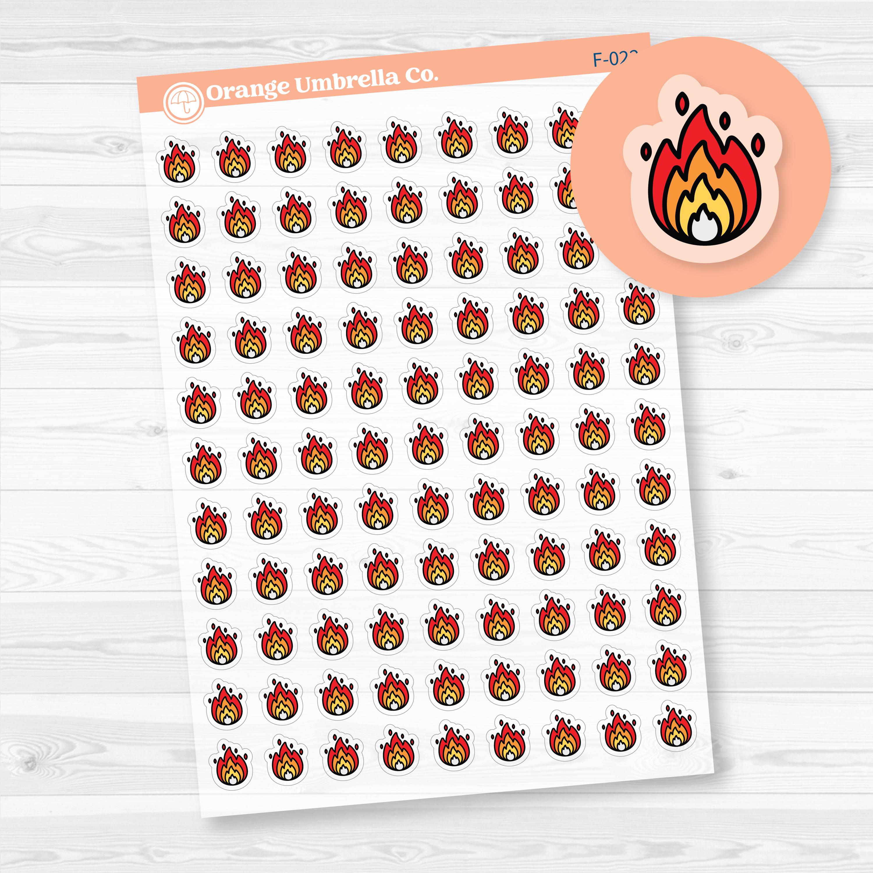 fire clear matte transparent faith icon planner stickers for inductive bible study holy spirit god presence scripture marking

