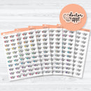 clear matte doctor appointment planner stickers F18 transparent stethoscope icons for tracking medical visits and health reminders