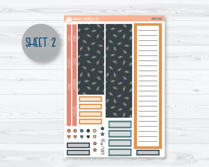 A5 EC Dashboard Monthly Planner Kit Stickers | Feisty Fox 259-241