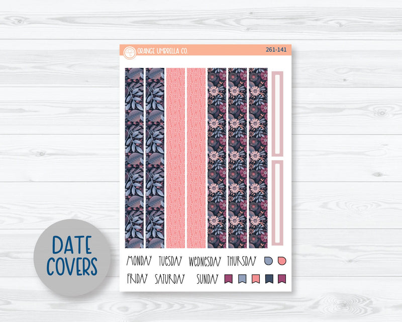 A5 Plum Daily Planner Kit Stickers | First Frost 261-141