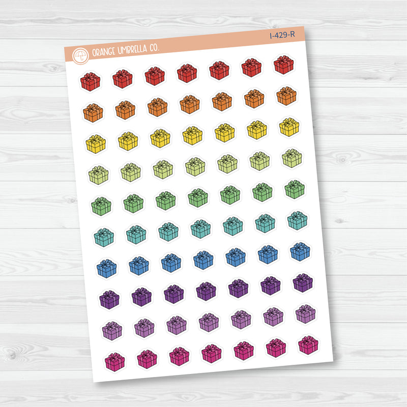 Birthday Gift Icons | Hand Doodled Present Icon Planner Stickers | I-429