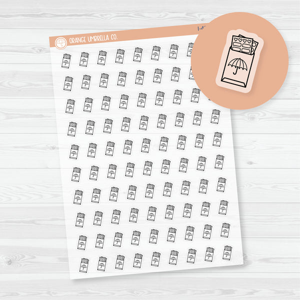 Happy Mail Icons | Hand Doodled Planner Stickers | Clear Matte | I-430-BCM