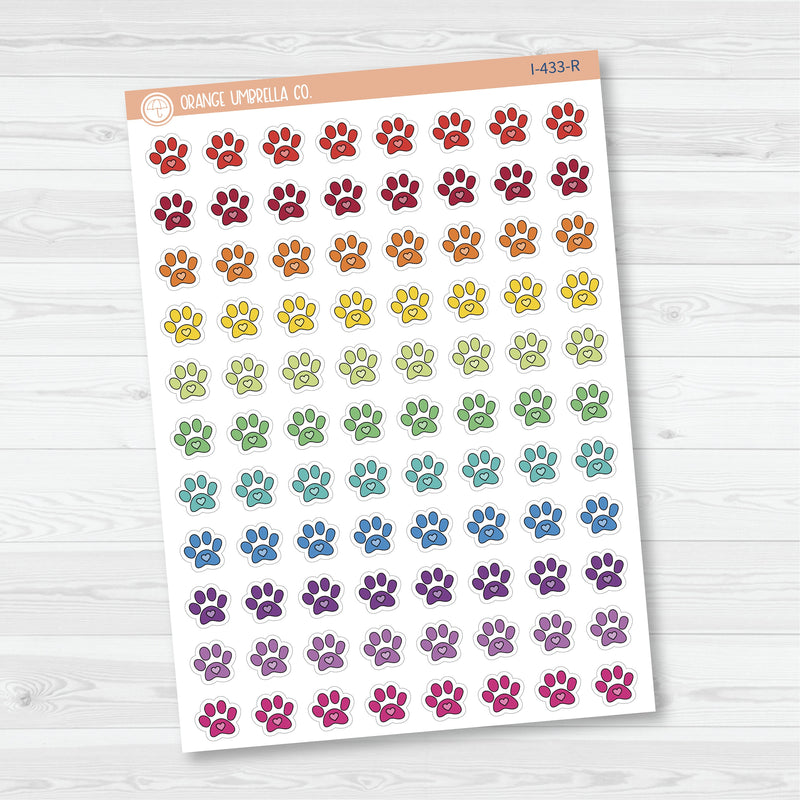 Hand Doodled Paw Print Icon | Vet Groomer Planner Stickers | I-433