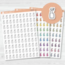 Cleaning Icons | Hand Doodled Spray Cleaner Planner Stickers | I-436