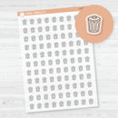 Trash Day Icons | Hand Doodled Trash Can Planner Sticker | Clear Matte | I-439-BCM