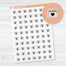 Hand Doodled File Folder Icon Planner Stickers | Clear Matte | I-443-BCM
