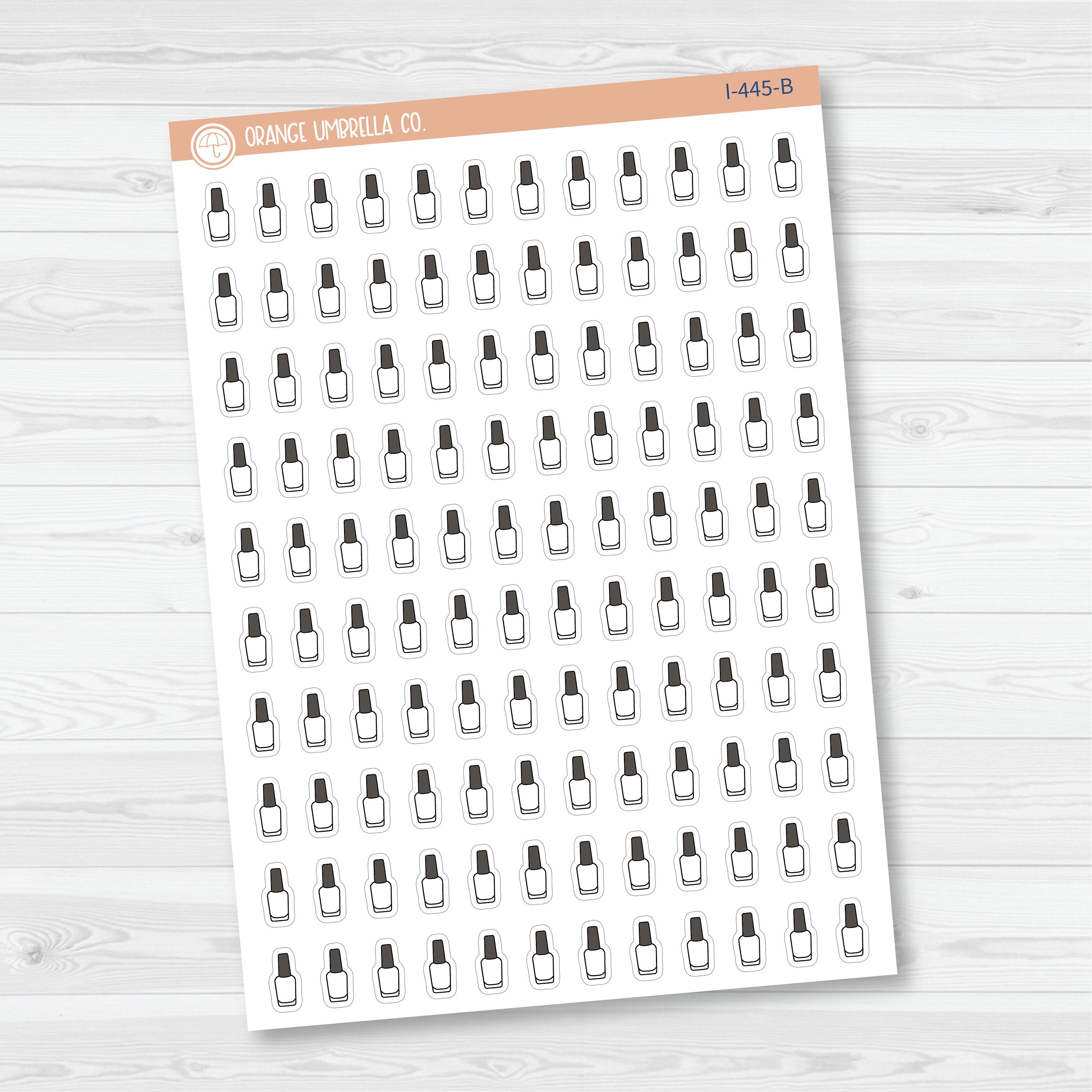 Paint Nails Icon| Hand Doodled Nail Polish Planner Stickers | I-445
