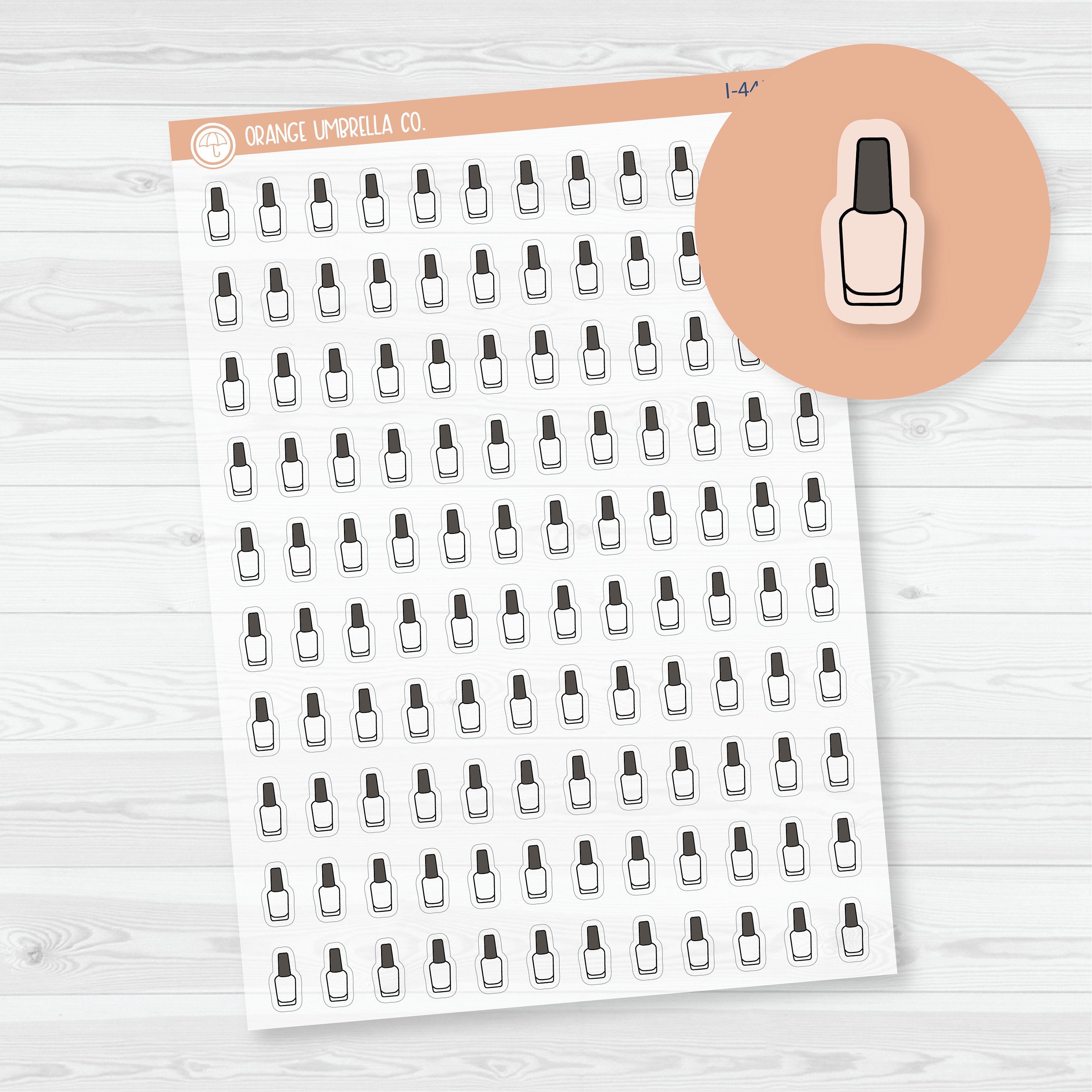 Do Nails | Hand Doodled Nail Polish Planner Stickers | Clear Matte | I-445-BCM