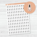 Do Nails | Hand Doodled Nail Polish Planner Stickers | Clear Matte | I-445-BCM