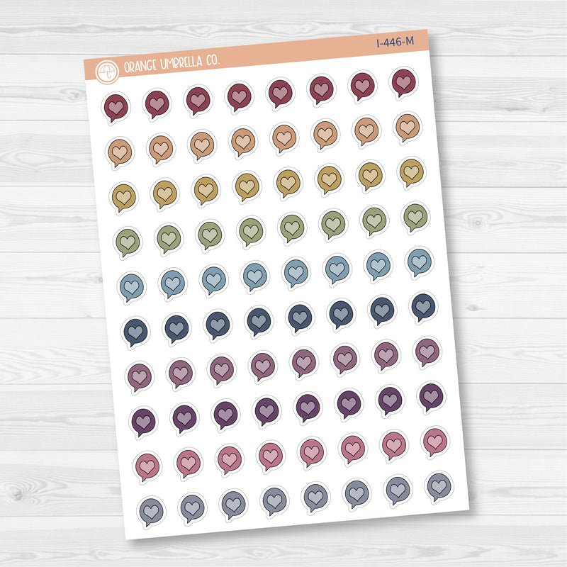 Hand Doodled Speech Bubble Planner Stickers | I-446
