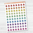 Clean House Pay Mortgage Icons | Hand Doodled House Planner Stickers | I-447