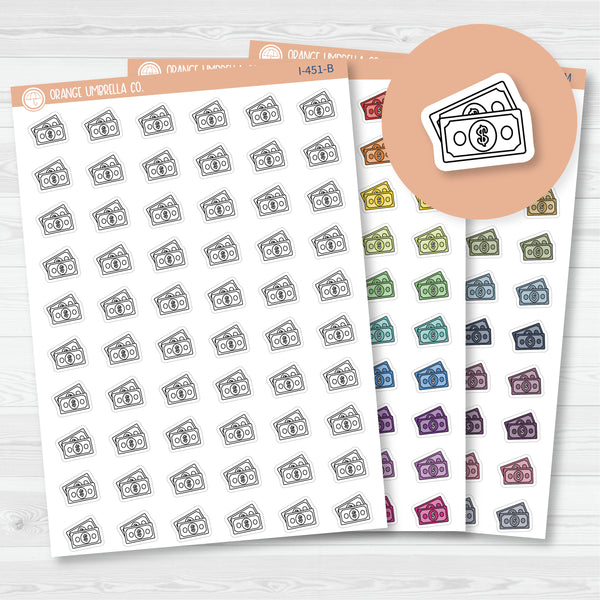 Budget Icons | Hand Doodled Payday Money Icon Planner Stickers | I-451