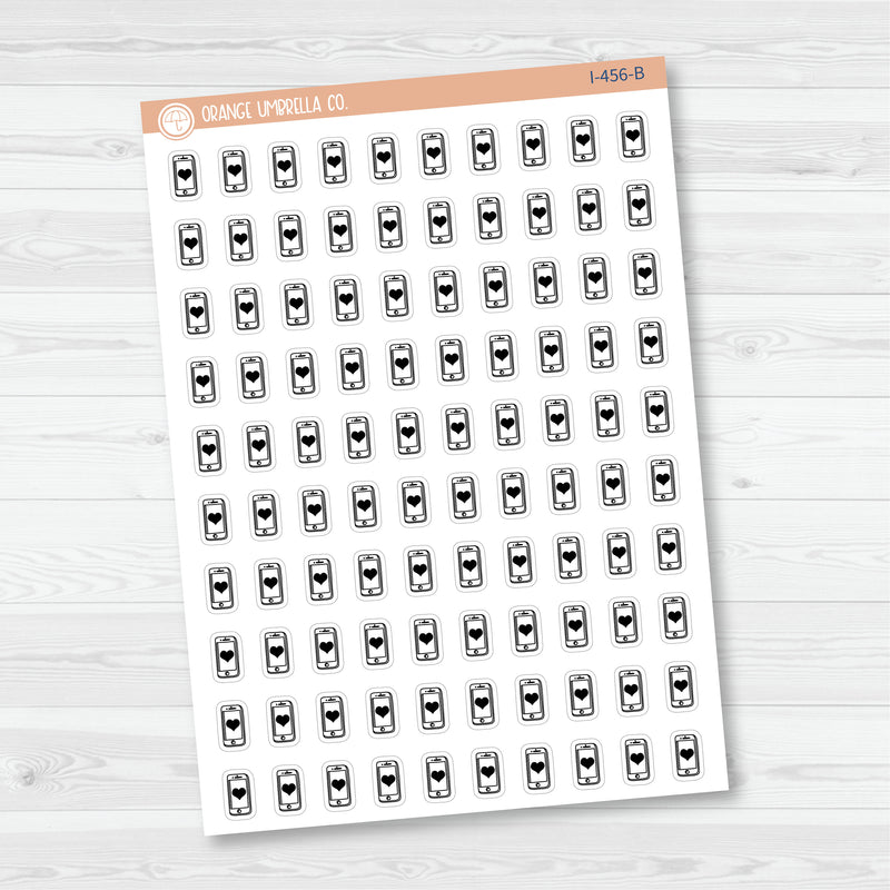 To Call Icons | Hand Doodled Cell Phone Planner Stickers | I-456