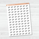 Walk Exercise Icons | Hand Doodled Gym Shoes Planner Stickers | I-427