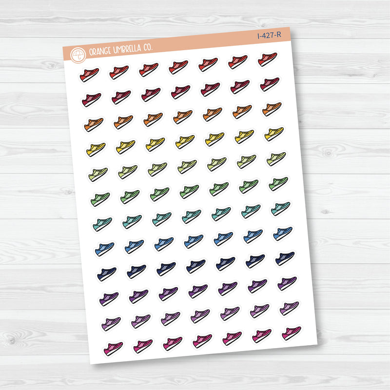 Walk Exercise Icons | Hand Doodled Gym Shoes Planner Stickers | I-427