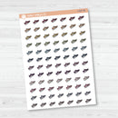 Walk Exercise Icons | Hand Doodled Gym Shoes Planner Stickers | I-427