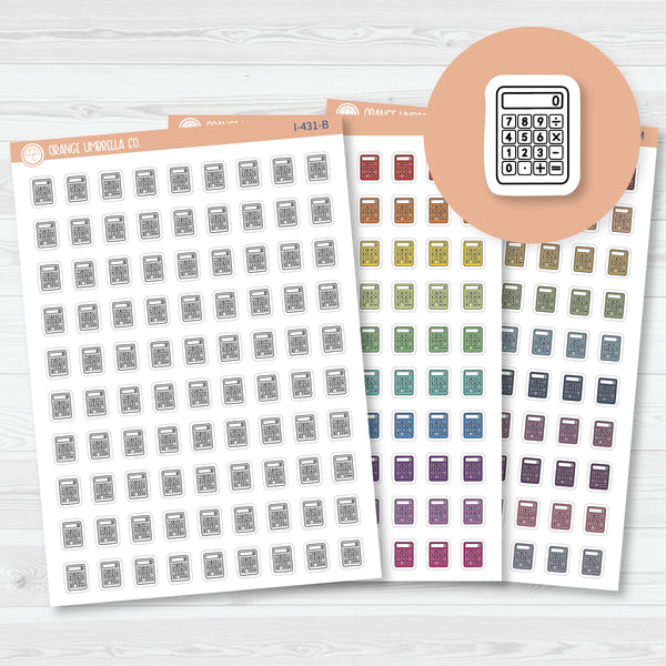 Budget Icons | Hand Doodled Calculator Icon Planner Stickers | I-431