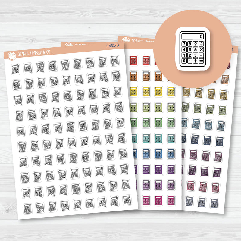 Budget Icons | Hand Doodled Calculator Icon Planner Stickers | I-431