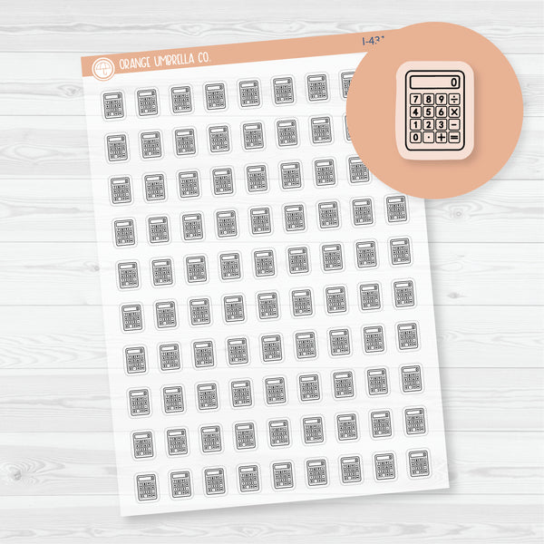 Budget Icons | Hand Doodled Calculator Planner Stickers | Clear Matte | I-431-BCM