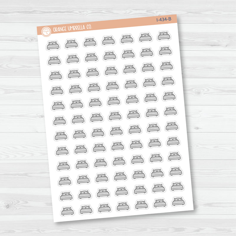Wash Sheet Icons | Hand Doodled Bed Icon Planner Stickers | I-434