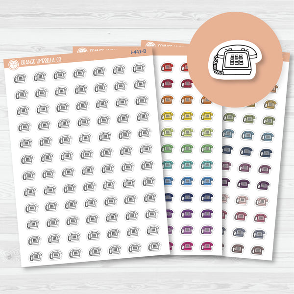 To Call Icons | Hand Doodled Telephone Planner Stickers | I-441